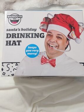 BigMouth Santa Holiday Drinking Hat in Red
